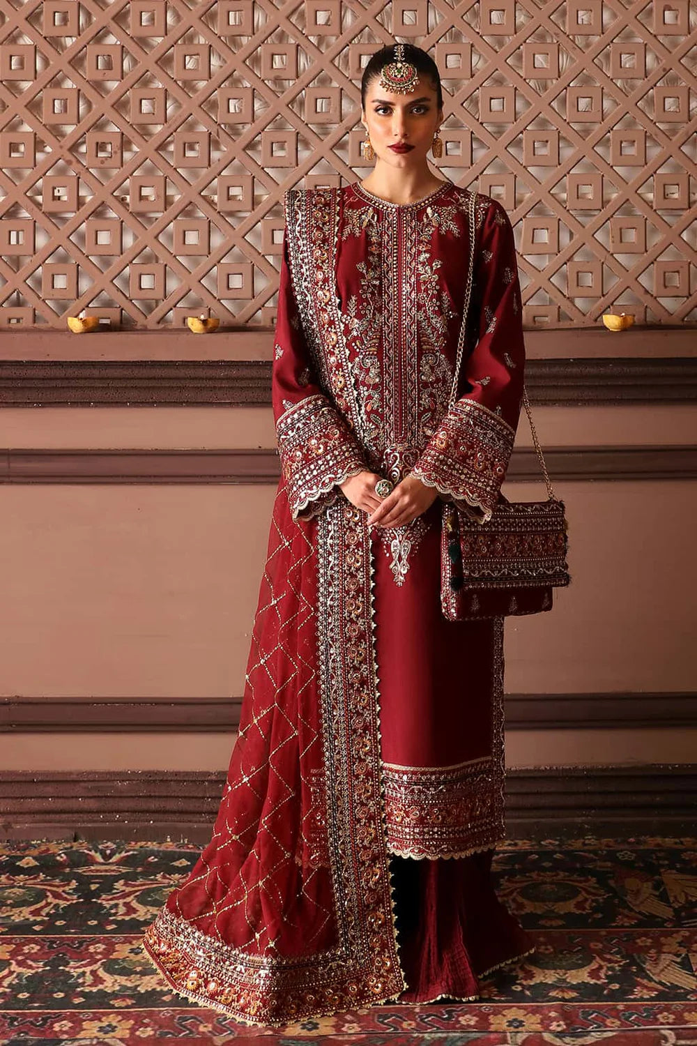 Afrozeh | Raw Silk Wedding Dress | NAAZ