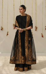 Maharani | Festive-26 Zarshab Black 3 Piece | Embroidered Lawn Suit