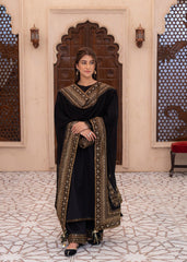 Maharani | Festive Embroidered 3 Piece | Black Mystique