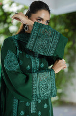 Asma & Sidra | Embroidery Chiffon | Green Aesthetics