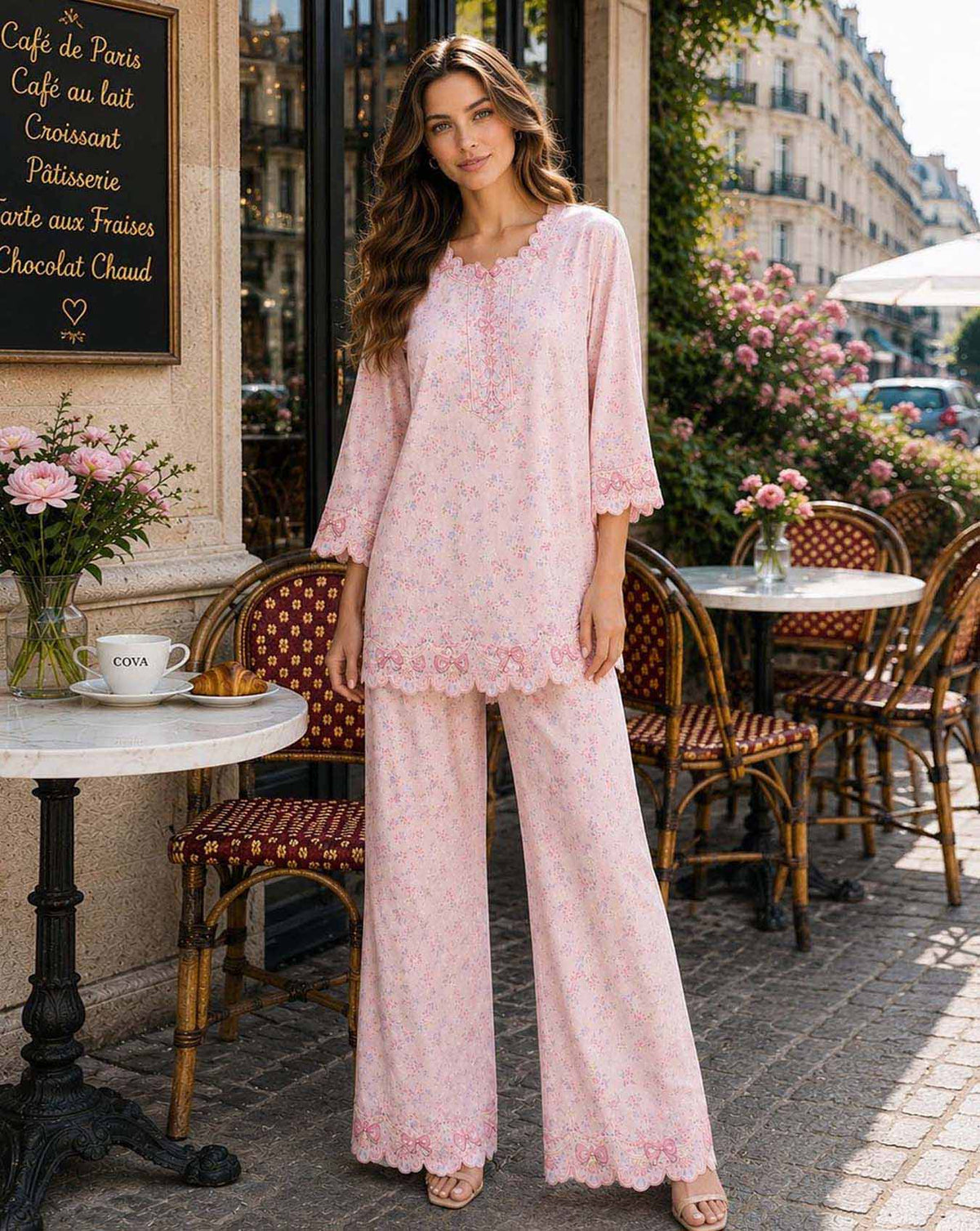Noor By Sadia Asad | Nooriyah RTW Vol ‘2 | Pink Bow Charm D5