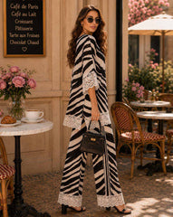 Noor By Sadia Asad | Nooriyah RTW Vol ‘2 | Zebra Noir D6