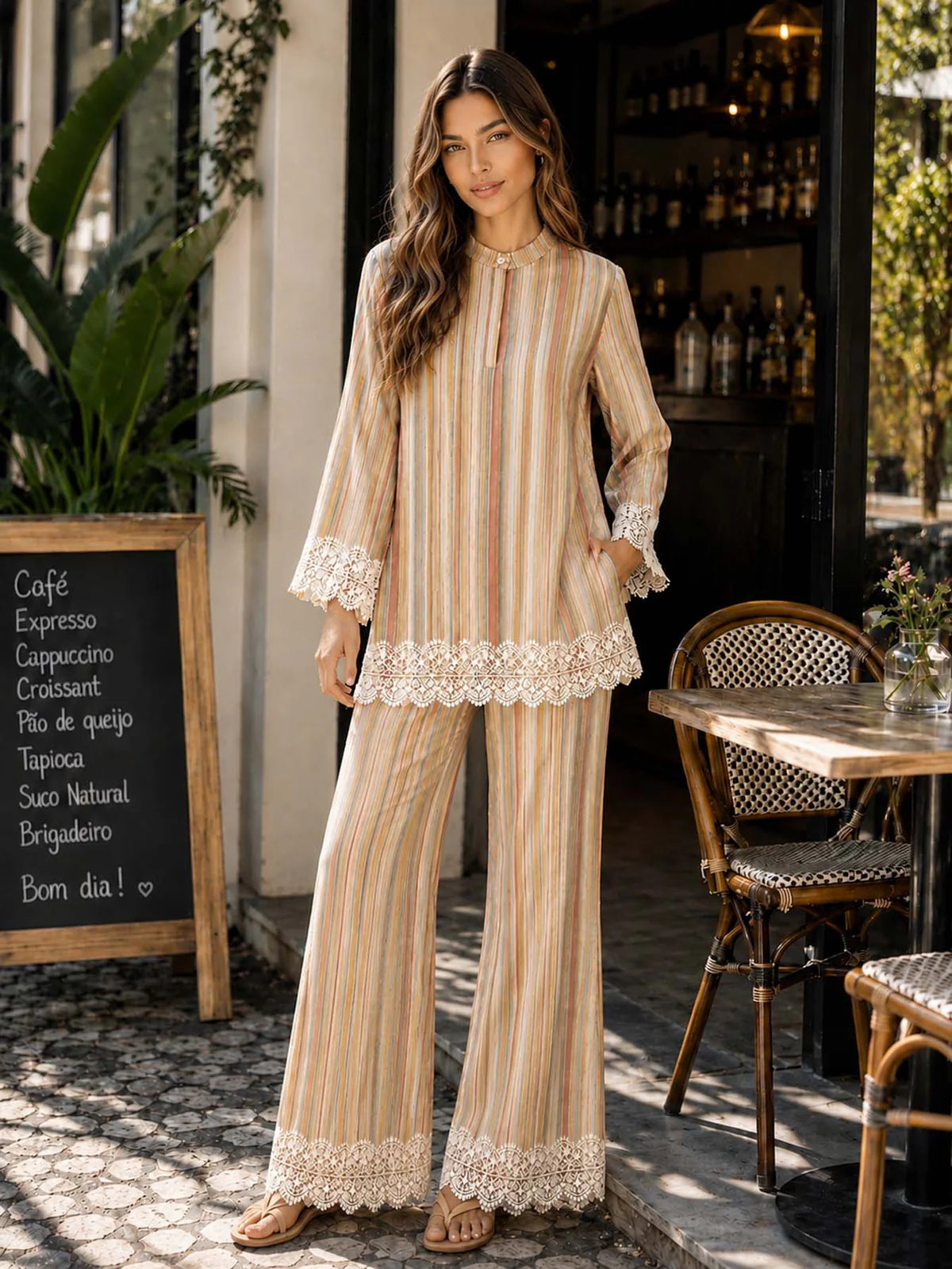 Noor By Sadia Asad | Nooriyah RTW Vol ‘2 | Sunkissed Stripes D1