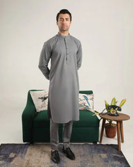 Light Grey Soft Cotton Kurta Trouser - Men