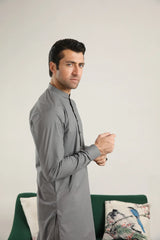 Light Grey Soft Cotton Kurta Trouser - Men