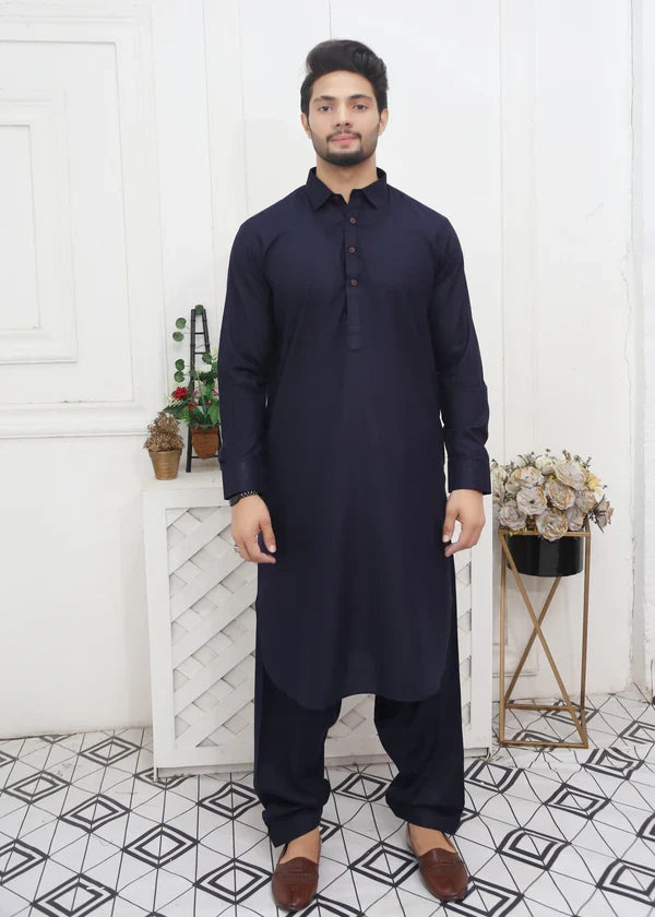 Navy Blue Shalwar Kameez - Dress Designers