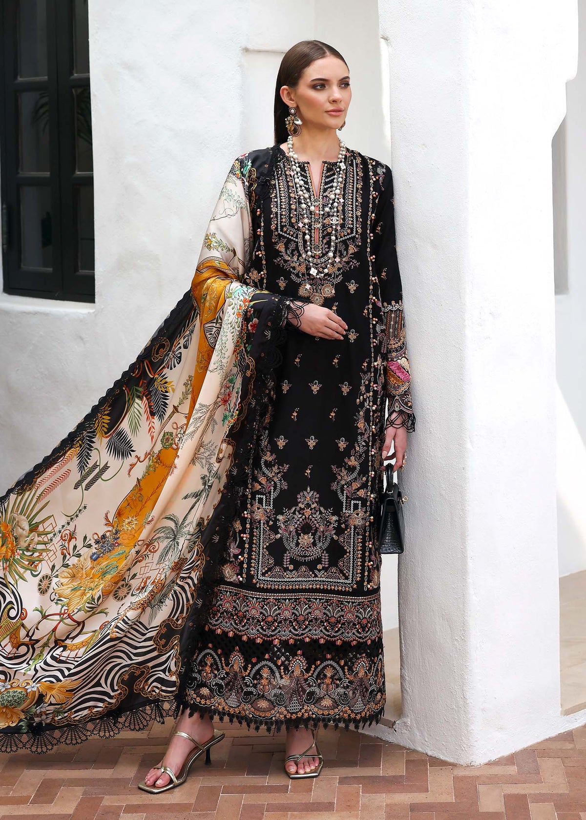 Kanwal Malik | Elysia Luxury Lawn 25 | Noire | Zayan Clothing UK