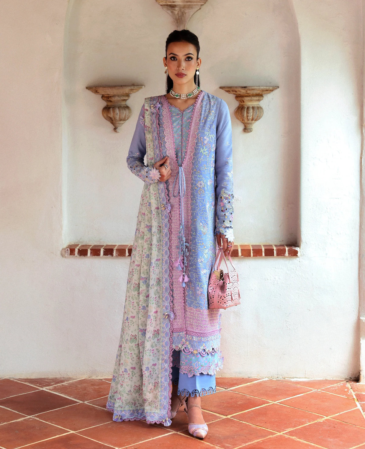 Republic Womenswear | Embroidered Pret Vol-ll '26 | Lavender Petal