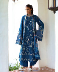 Republic Womenswear | Embroidered Pret Vol-ll '26 | Midnight Cyan