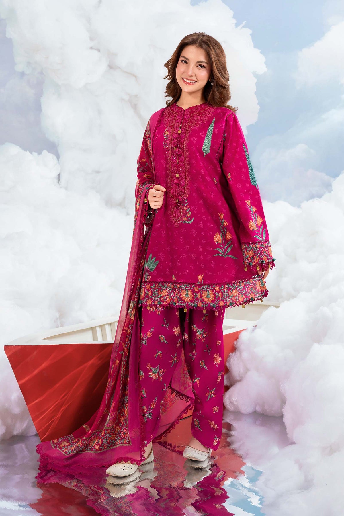 Maria B | M Basics Dreamscape Eid Lawn | MB-CUSV14-03B