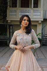 Wahajmkhan | Bahar Begum Formals | NUDE BIRD LEHNGA