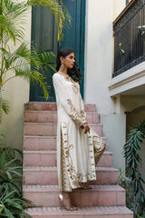 Wahajmkhan | Bahar Begum Formals | IVORY & COPPER BEGUM OUTFIT