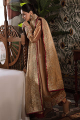 Mushq | Sunehri Lama Silk | Aleha | Zayan Clothing UK