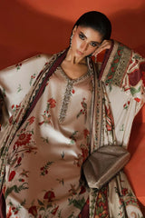 Maria B | Luxury Pret Pre Fall | MPS-EF26-03R1-Beige and Maroon