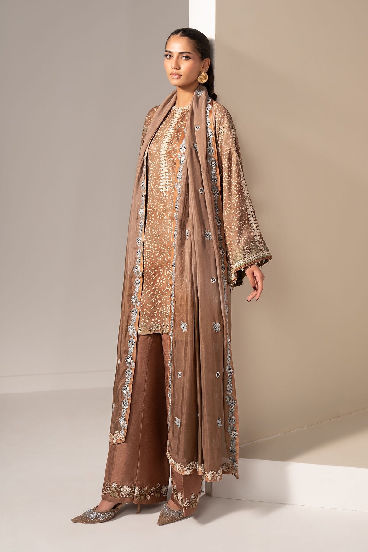 Maria B | Luxury Formals | MST-EF26-18-Brown