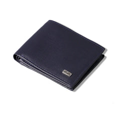 Premium Leather Navy Blue Premium Textured Spacious Wallet For Men (MW0018-036)