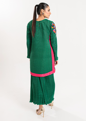 Maria Osama Khan | Claire Pleated Silk | Ivy