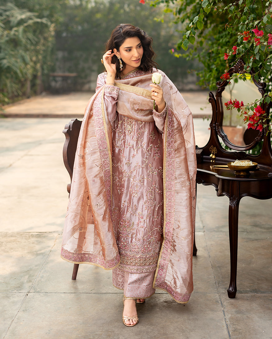Mushq | Sunehri Lama Silk | Marium | Zayan Clothing UK