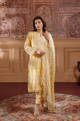 Sahar | Festive Edit Ready to Wear | Pale Primrose - RTW