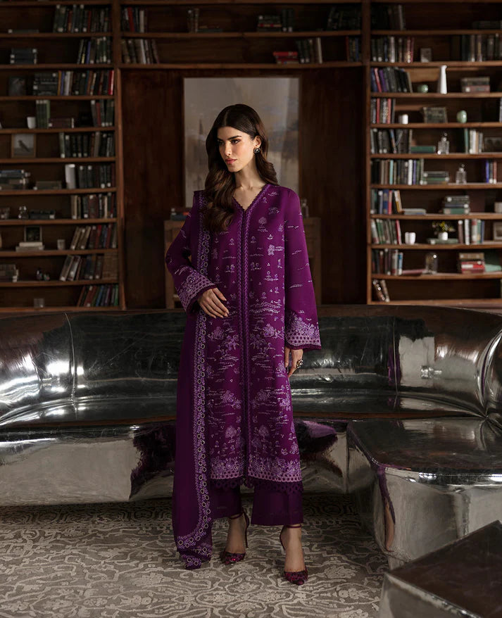 Republic Womenswear | Premium Pret 25 | RPP-06 (Prune de myrtille) | Zayan Clothing UK