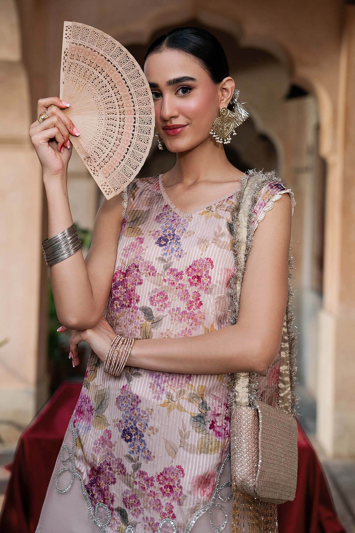 Maria B | 3 Piece Embroidered | SF-EA26-03-Peach