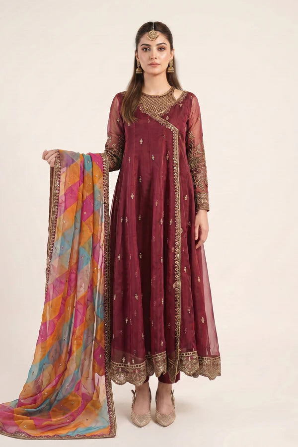 Maria B | Luxury Formals | SF-EF26-08-Maroon