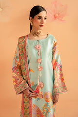Imrozia Premium | Amelia Printed Silk | SP-155 Mint Mirage