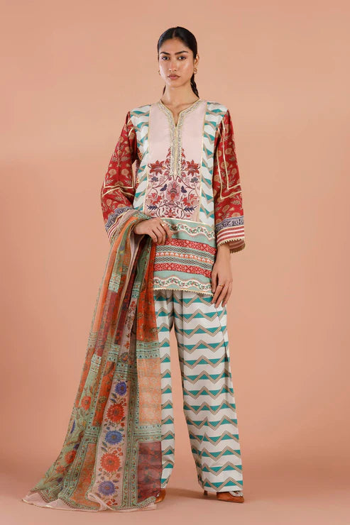Sana Safinaz | Luxury Pret | Raw Silk Suit SS26EXE604P3