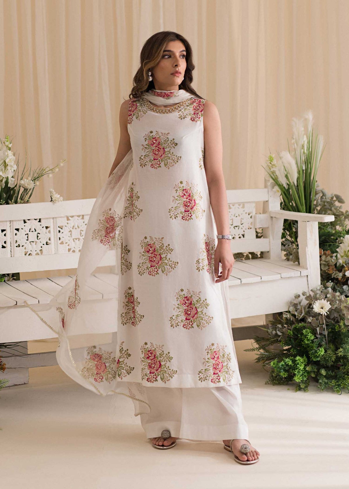Sadaf Fawad Khan | Lyla Festive Pret | Tea Rose