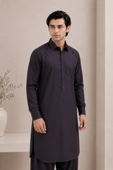 Deep Purple French Collar Kameez Shalwar - Men