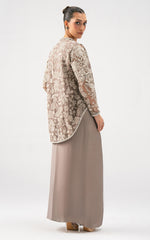Asifa and Nabeel | Lyle Luxury Formals 25 | Taupe Bloom Drape Set