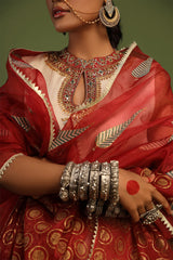 Wardha Saleem | Luxury Pret Traditional Wear | NAQSH - SHIRT WITH IZAAR (2 PC)