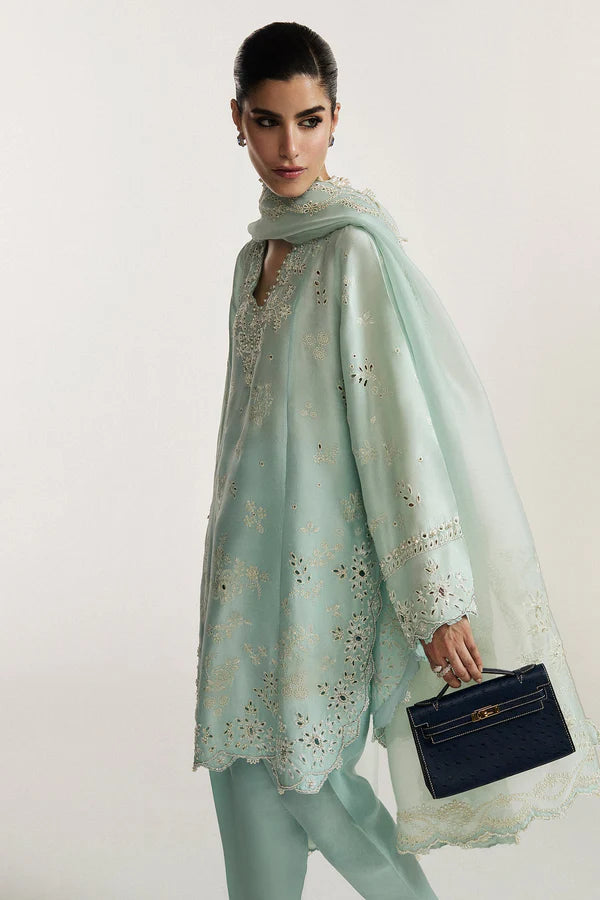 Elan I Vital Ornee I BLEU SÉRÉNITÉ (EV-21359) | Zayan Clothing UK