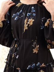 Sowears | Aurema Black Floral | Long Dress