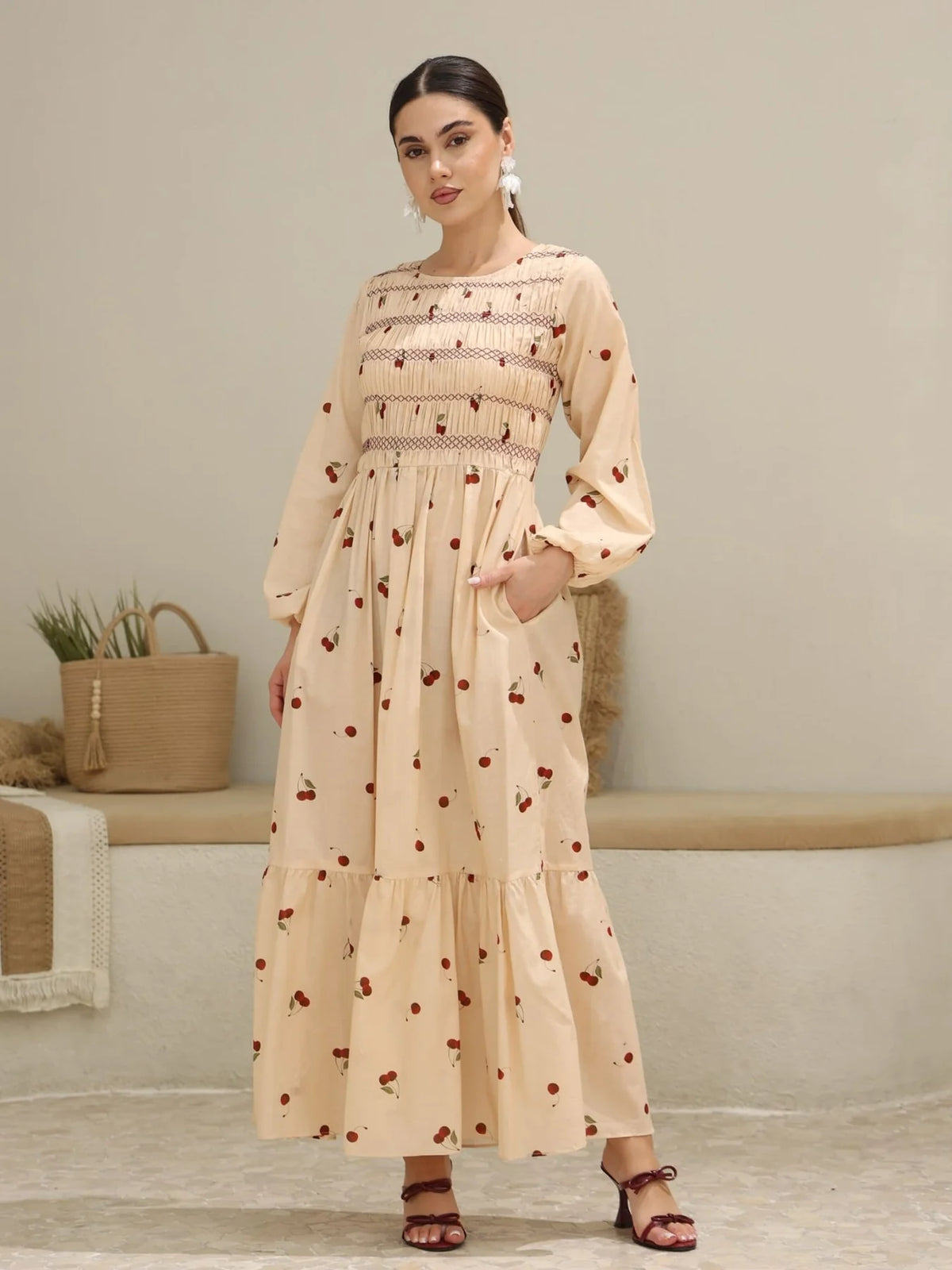 Sowears | Cherry Luxe Smocked | Summer Dress