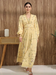 Sowears | Margarita Yellow | Foral Dress