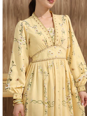Sowears | Margarita Yellow | Foral Dress