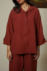LAMA HALF-BUTTON SUMMER SHIRT For Women