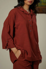 LAMA HALF-BUTTON SUMMER SHIRT For Women