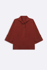 LAMA HALF-BUTTON SUMMER SHIRT For Women