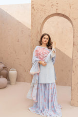 Wahaj M Khan | The Print Story |  Iceblue TPS Gharara