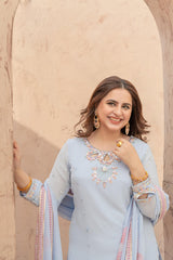 Wahaj M Khan | The Print Story |  Iceblue TPS Gharara