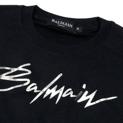 Balmain Black Silver S Sweatshirt For Men