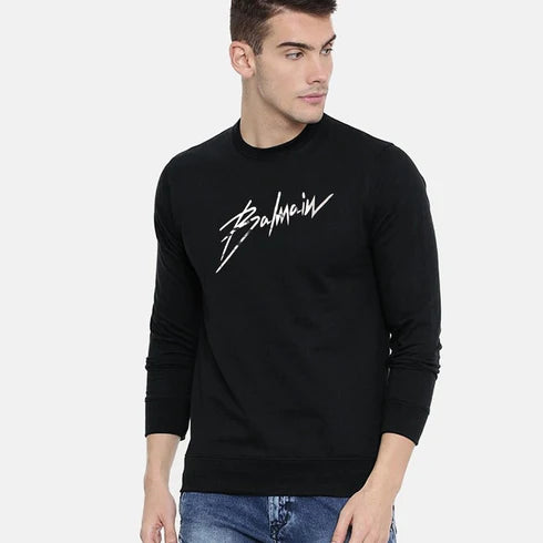 Balmain Black Silver S Sweatshirt For Men