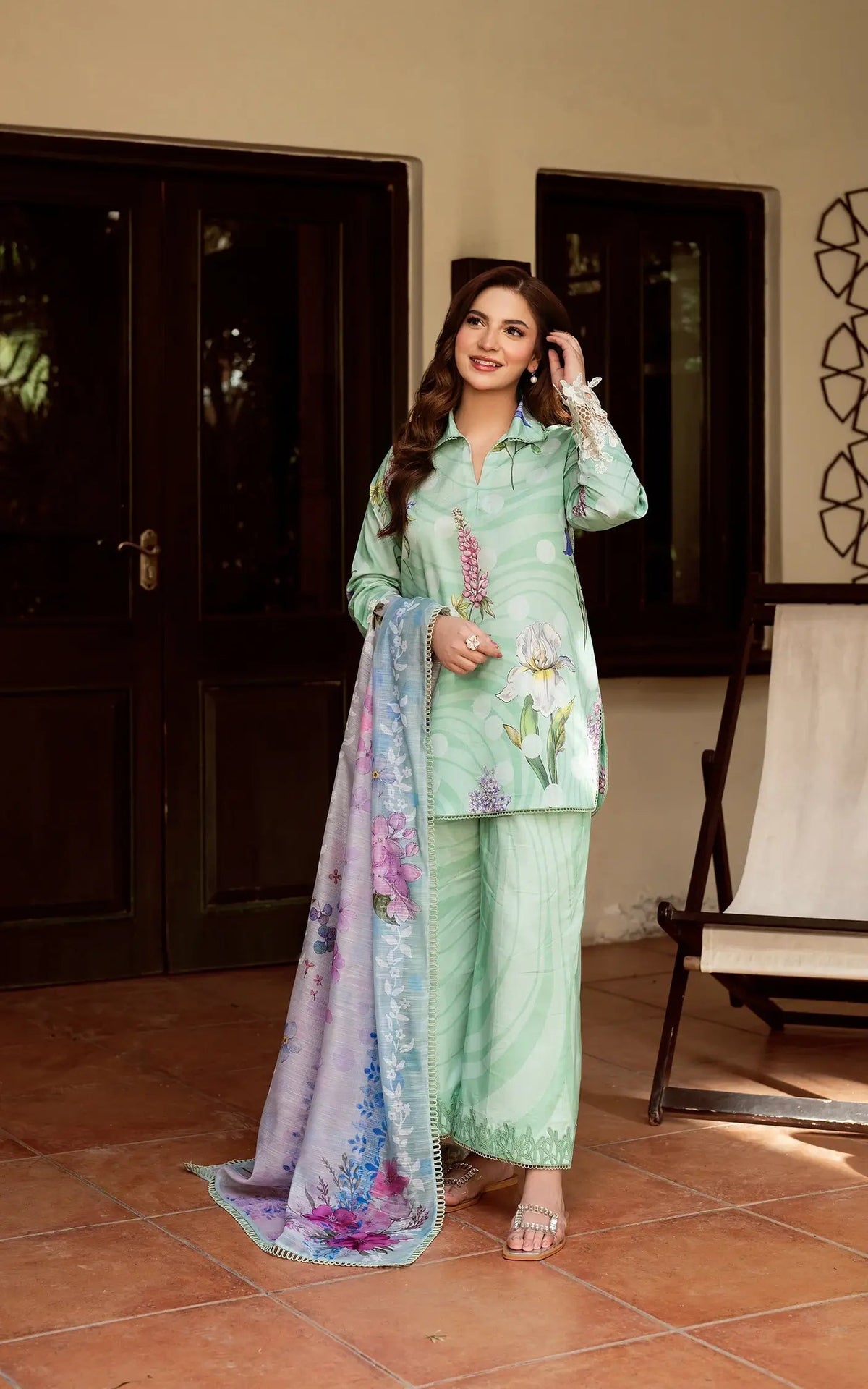 Asifa and Nabeel | Yakin Summer 25 | Floral Mist-(YKL25-04)