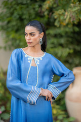 Wahaj M Khan | Pari Collection | Blue Shaded Sheesha Outfit