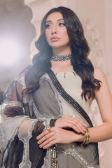 Alizeh | Formals Collection | Offwhite Black 4 piece - RTW1016