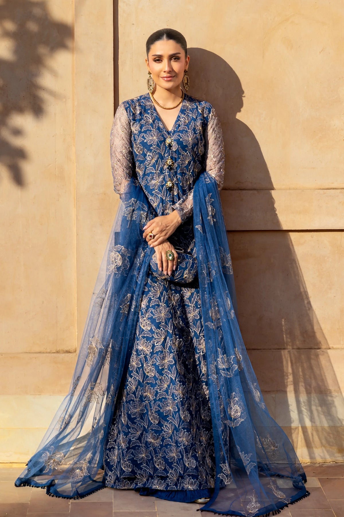 Floral Blush-02 - Bareeze 2-Piece Net