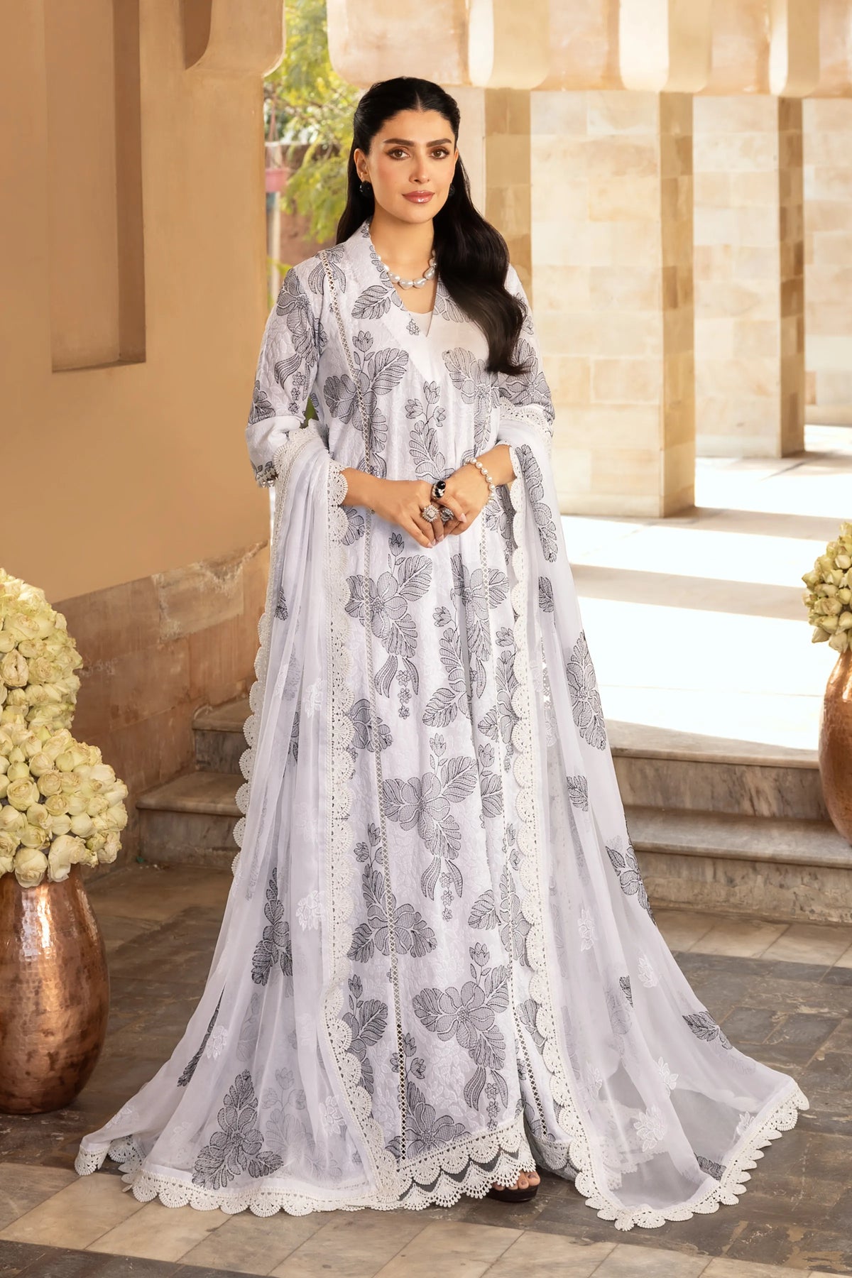 Tropical Flora - Bareeze 3-Piece Suit