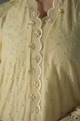 Cross Stitch | Chikankari Lawn 25 | LEMON ZEST